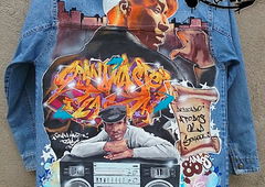 Graffiti Photo by Minu - jaquetasgrafitadas, graffitijackets, graffitijeanjackets (2018)