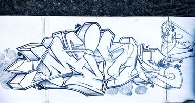 Graffiti Sketch - Photo by Minu (2016)