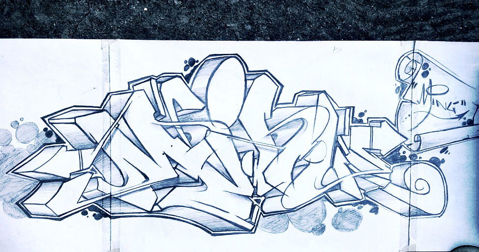 Graffiti Sketch - Photo by Minu (2016)