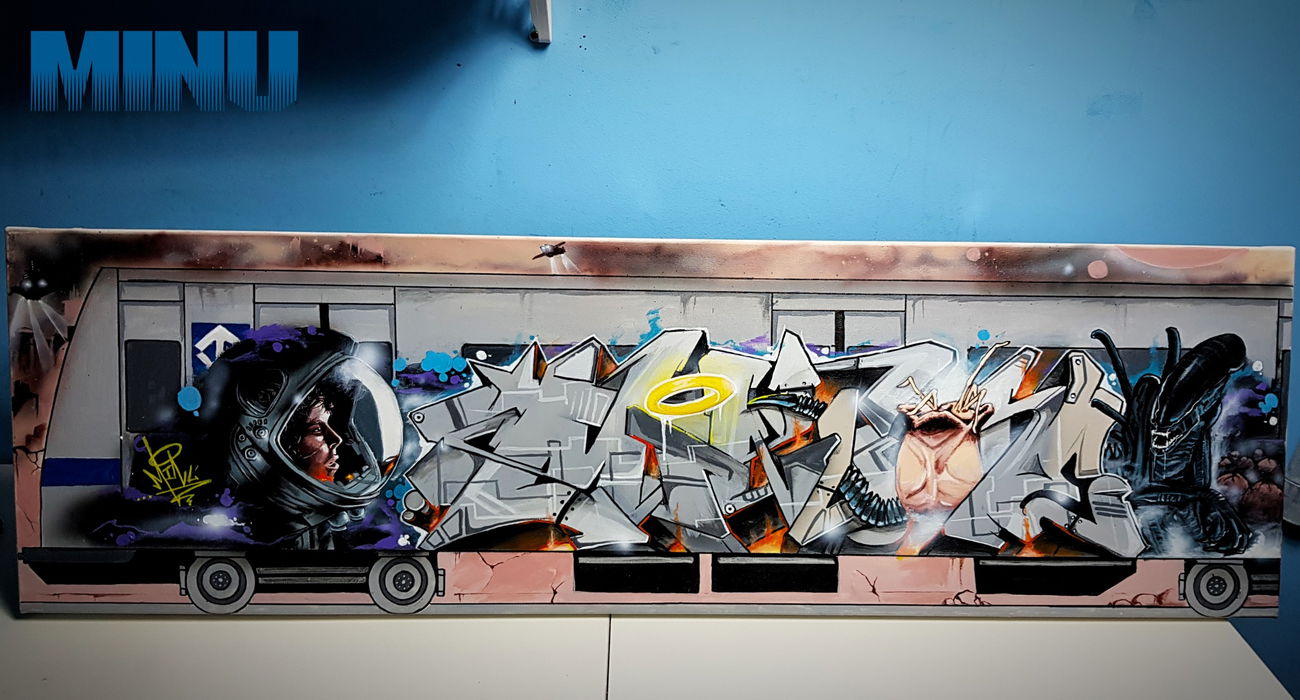 Graffiti Train - Photo by Minu - fabianominu, arteurbana, fantasticforce (2020)