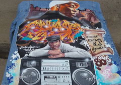 Graffiti Artwork - Photo by Minu - jaquetasgrafitadas, graffitijackets, graffitijeanjackets (2018)