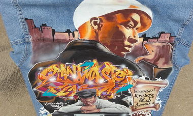 Graffiti Artwork - Photo by Minu - jaquetasgrafitadas, graffitijackets, graffitijeanjackets (2018)