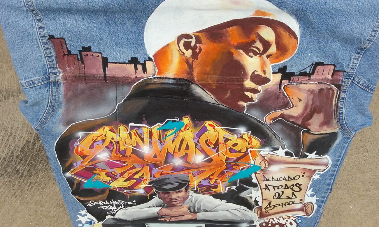 Graffiti Artwork - Photo by Minu - jaquetasgrafitadas, graffitijackets, graffitijeanjackets (2018)