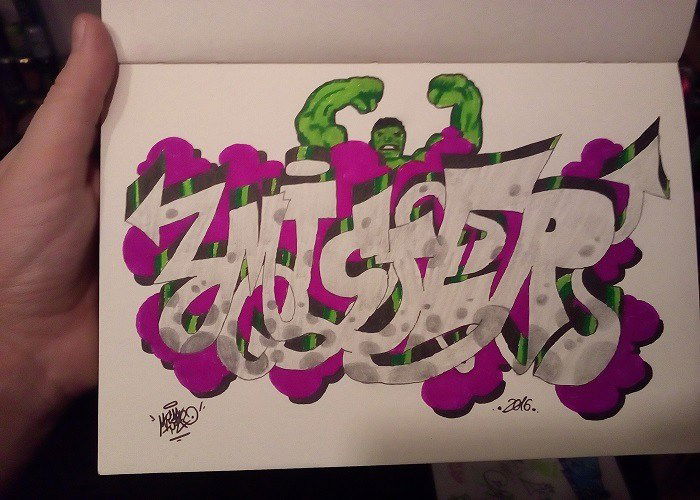 Graffiti Sketch in Oldenburg - Photo by Mister (2016)