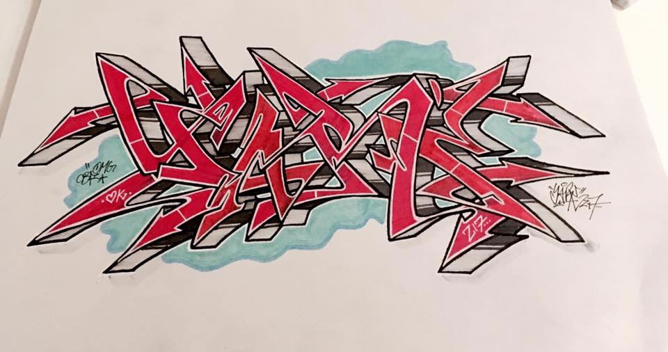 Graffiti Sketch in Duisburg - Photo by Mister217 - yare217, omg, semiwild (2018)