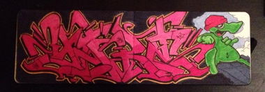 Graffiti Sketch in Duisburg - Photo by Mister217 - yare217, omg (2014)