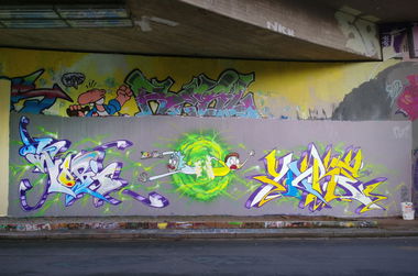 Graffiti Wall in Bochum - Photo by Mister217 - yare217, omg, semiwild (2017)