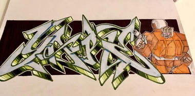 Graffiti Sketch in Duisburg - Photo by Mister217 - yare217, omg, semiwild (2017)