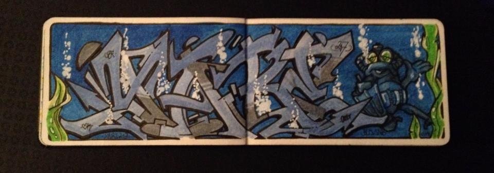 Graffiti Sketch in Duisburg - Photo by Mister217 - yare217, omg (2014)