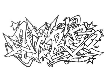 Graffiti Sketch in Duisburg - Photo by Mister217 - yare217, omg (2014)