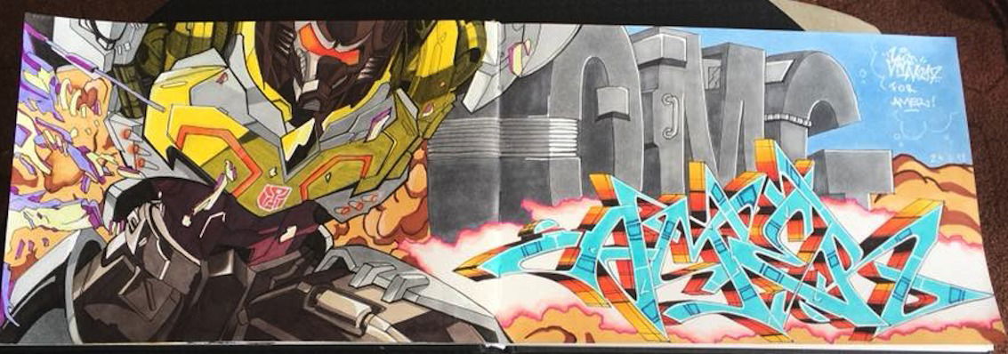 Graffiti Sketch in Duisburg - Photo by Mister217 - graffiti, transformers, grimlock (2018)