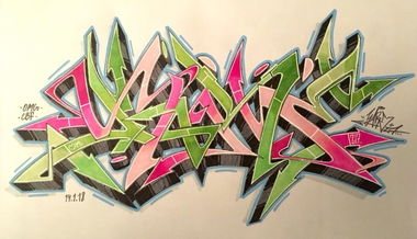 Graffiti Sketch in Duisburg - Photo by Mister217 - yare217, omg, semiwild (2018)