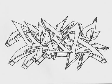 Graffiti Sketch in Duisburg - Photo by Mister217 - yare217, omg, semiwild (2017)