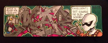 Graffiti Sketch in Duisburg - Photo by Mister217 - yare217, omg (2014)