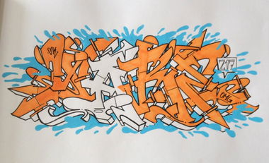 Graffiti Sketch in Duisburg - Photo by Mister217 - yare217, omg (2013)