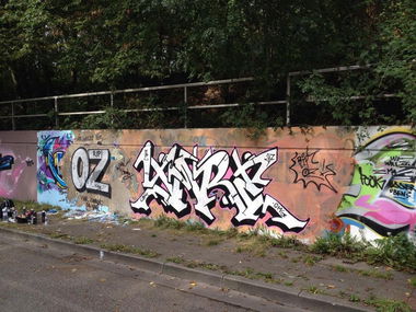 Graffiti Wall in Duisburg - Photo by Mister217 - yare217, omg (2014)