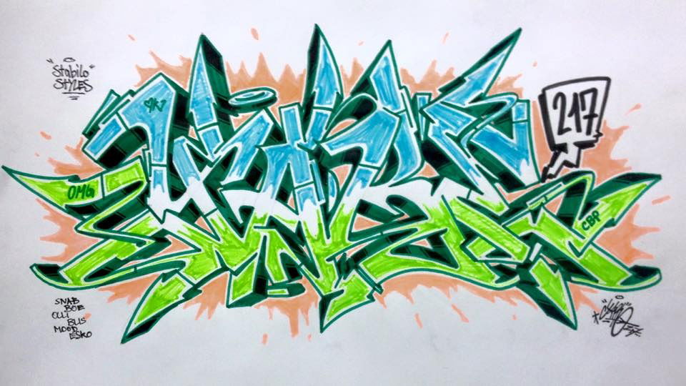 Graffiti Sketch in Duisburg - Photo by Mister217 - yare217, omg, semiwild (2017)