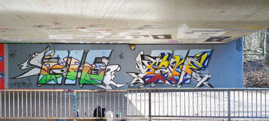 Graffiti Wall in Münster - Photo by Mister217 - yare217, omg, semiwild (2017)