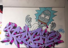 Graffiti Wall in DUISBURG - Photo by Mister217 - battle, rickandmorty, graffiti (2018)
