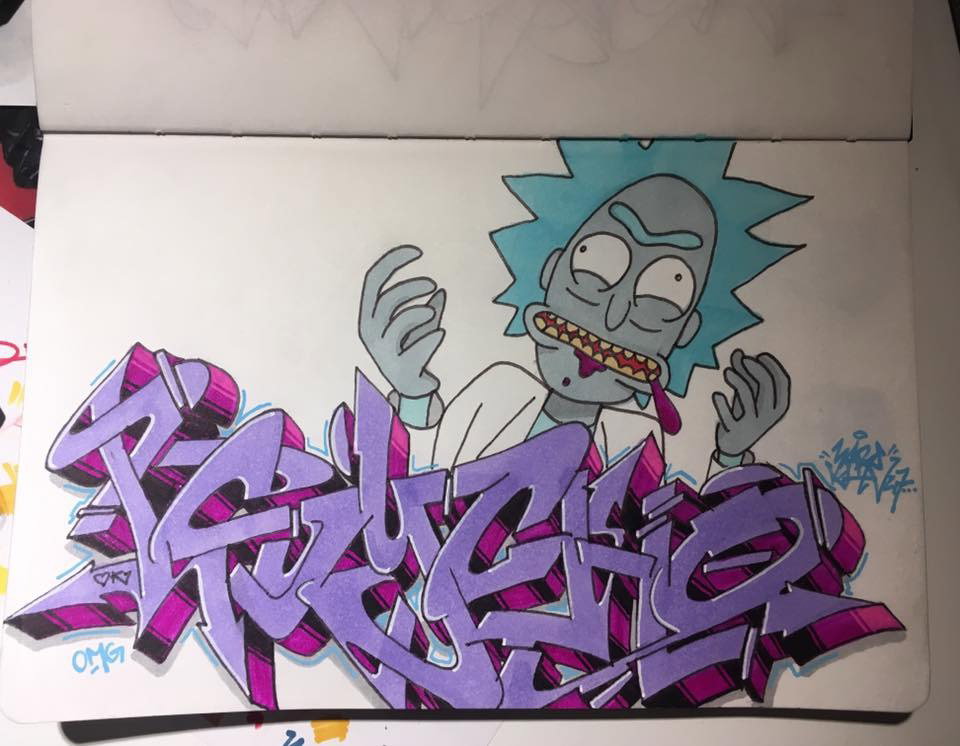 Graffiti Wall in DUISBURG - Photo by Mister217 - battle, rickandmorty, graffiti (2018)