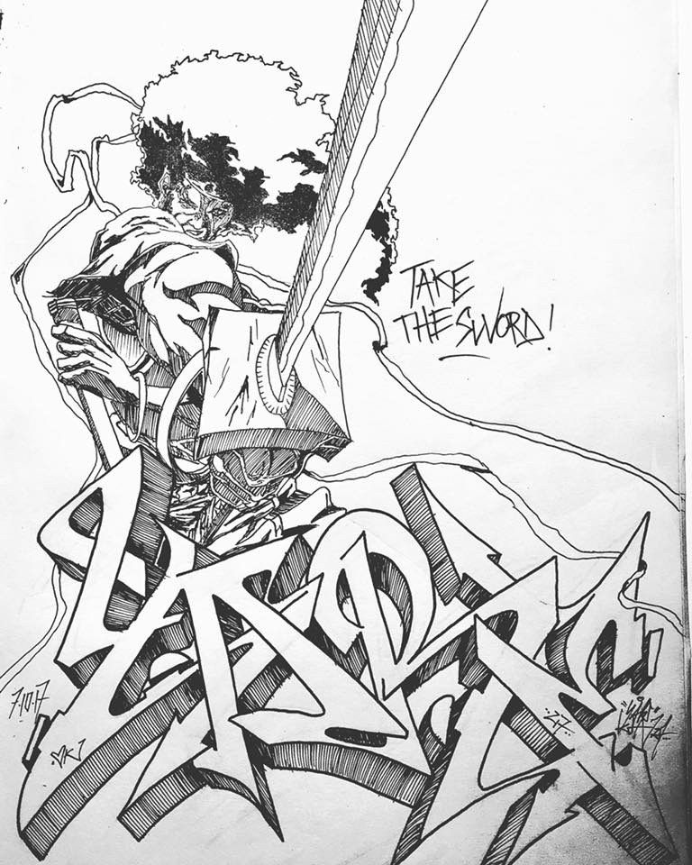 Graffiti Sketch in Duisburg - Photo by Mister217 - yare217, omg, semiwild (2018)