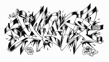 Graffiti Sketch in Duisburg - Photo by Mister217 - yare217, omg, semiwild (2018)