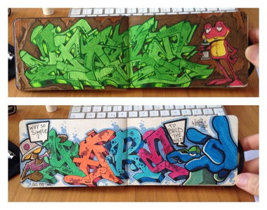 Graffiti Sketch in Duisburg - Photo by Mister217 - yare217, omg (2014)