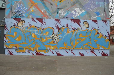 Graffiti Wall in Celle - Photo by MisterDiceOne - dice, Mask, Thor