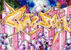 Graffiti Wall - Photo by MisterEgosign - golden, graffiti, style (2016)