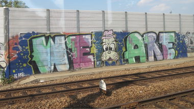 Graffiti Wall in Vienna - Photo by MisterSchnebshod - we, are, weare