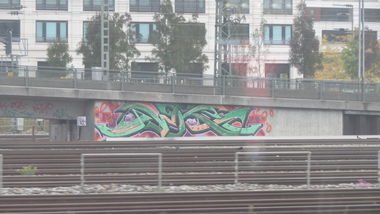 Graffiti Wall in München - Photo by MisterSchnebshod - wk, burner (2013)