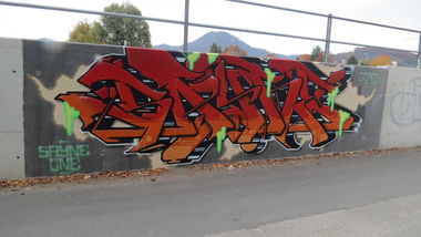 Graffiti Wall in Salzburg - Photo by MisterSchnebshod - myb, saner, sayne (2013)