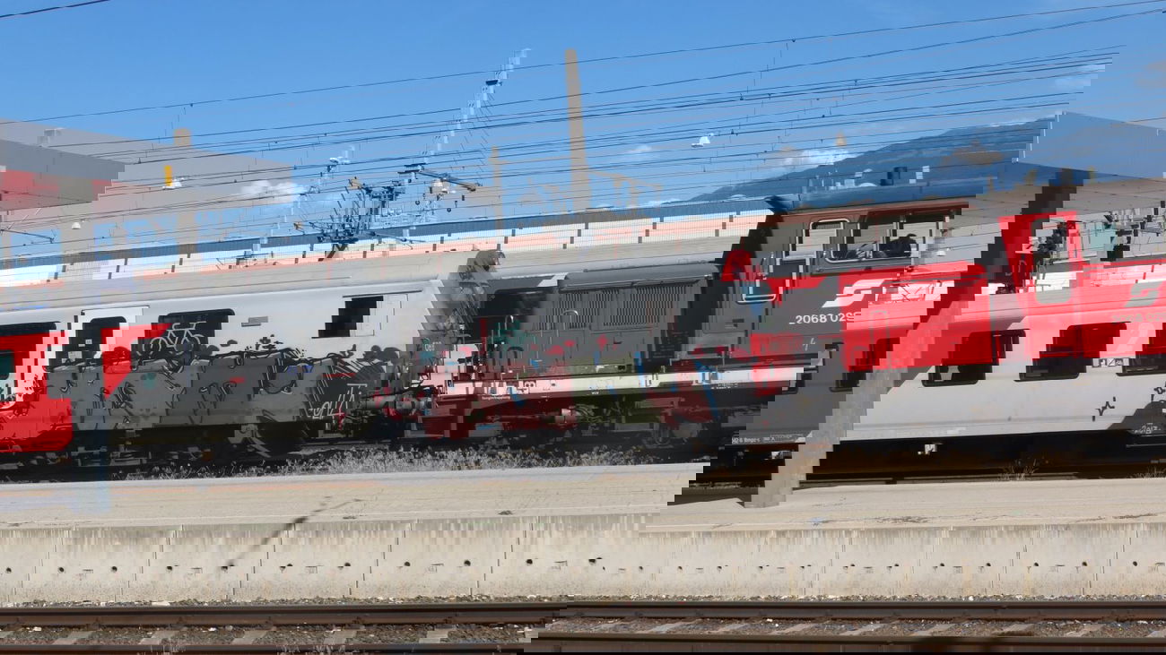 Graffiti Train in Innsbruck - Photo by MisterSchnebshod - umami, olta (2013)