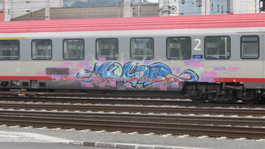 Graffiti Train in Salzburg - Photo by MisterSchnebshod