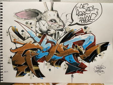 Graffiti Sketch in Herrenberg (stadt) - Photo by MoSAiK (2026)