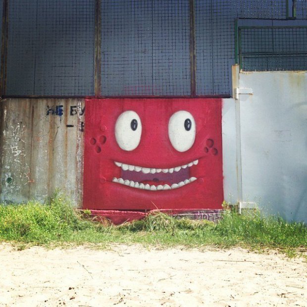 Graffiti Bombing - Photo by Moek - nyashki, cute, character (2014)