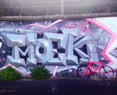 Graffiti Wall in Славутич Стадион - Photo by Moek - polygonal, polygons, lowpoly (2015)