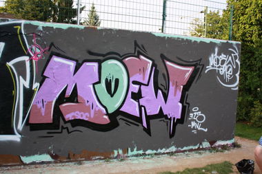 Graffiti Wall - Photo by Moew1 - moew, Tsoc, Stir (2013)