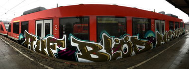 Graffiti Train in Herne - Photo by MondFiedel (2017)