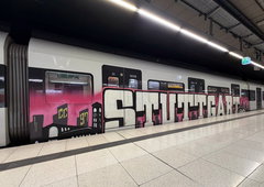Graffiti Train in Stuttgart - Photo by MondFiedel (2026)
