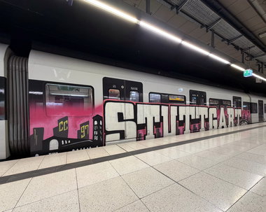 Graffiti Train in Stuttgart - Photo by MondFiedel (2026)