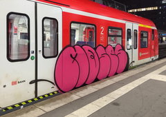 Graffiti Train in Essen - Photo by MondFiedel (2016)