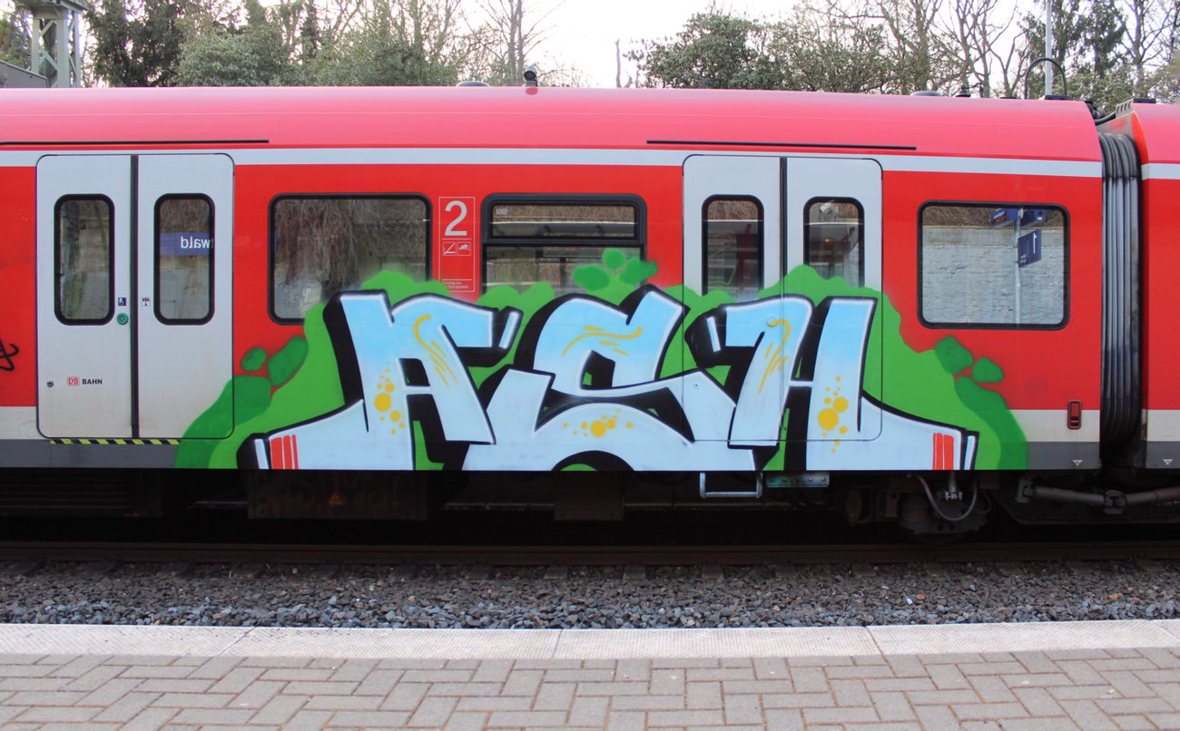 Graffiti Train in Dusseldorf - Photo by MondFiedel (2024)