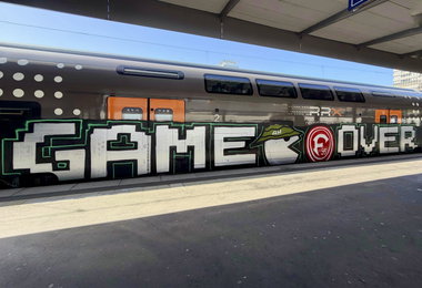 Graffiti Train in Dusseldorf - Photo by MondFiedel (2026)