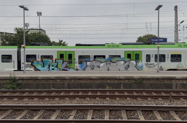 Graffiti Train in Essen - Photo by MondFiedel (2026)