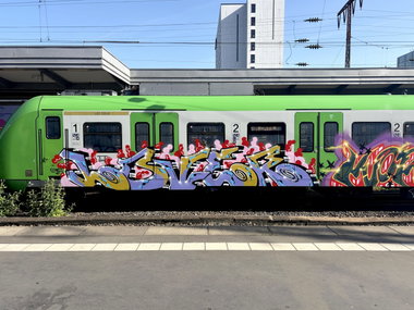 Graffiti Train in Dortmund - Photo by MondFiedel (2026)