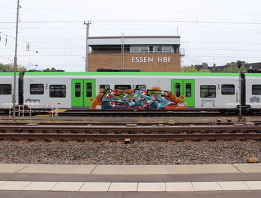 Graffiti Train in Essen - Photo by MondFiedel (2026)
