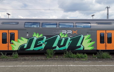Graffiti Train in Bielefeld - Photo by MondFiedel (2024)