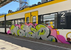 Graffiti Train in Freiburg im breisgau - Photo by MondFiedel (2026)