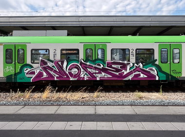 Graffiti Train in Bochum - Photo by MondFiedel (2026)